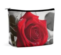 VFMKT Make-up-Tasche für Damen, wasserdicht, Kosmetiktasche, rote Rose, 2 Make-up-Tasche mit Reißverschluss, Reise-Kulturbeutel, Organizer für Damen, Stil, Einheitsgröße, Stil:, Einheitsgröße