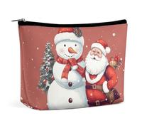 VFMKT Make-up-Tasche für Damen, wasserdicht, Kosmetiktasche, Weihnachtsmann, Schneemann, Make-up-Tasche mit Reißverschluss, Reise-Kulturbeutel, Organizer für Damen, Stil, Einheitsgröße, Stil:,