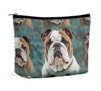 VFMKT Make-up-Tasche für Damen, wasserdicht, lustige englische Bulldogge, Make-up-Tasche mit Reißverschluss, Reise-Kulturbeutel, Organizer für Damen, Stil, Einheitsgröße, Stil:, Einheitsgröße