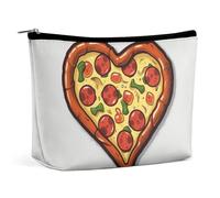 VFMKT Make-up-Tasche für Damen, wasserdicht, mit Aufschrift "I Love Pizza, Herz, Make-up-Tasche mit Reißverschluss, Reise-Kulturbeutel, Organizer für Damen, Stil, Einheitsgröße, Stil:, Einheitsgröße