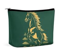 VFMKT Make-up-Tasche für Damen, wasserdicht, mit Weihnachtsbaum und Pferd, Make-up-Tasche mit Reißverschluss, Reise-Kulturbeutel, Organizer für Damen, Stil, Einheitsgröße, Stil:, Einheitsgröße