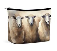 VFMKT Make-up-Tasche für Damen, wasserdicht, Schafe, Aquarell-Make-up-Tasche mit Reißverschluss, Reise-Kulturbeutel, Organizer für Damen, Stil, Einheitsgröße, Stil:, Einheitsgröße