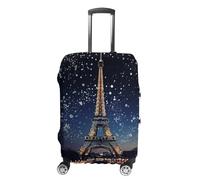 VFMKT Night Paris Eiffel-Reisegepäck-Abdeckung, elastisch, waschbar, staubdicht, kratzfest, passend für 48,3 - 81,3 cm Gepäck, Stil:, L