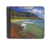 VFMNT Kauai Hawaii Seashore Wallet Large Capacity Leather Wallet Phone Clutch Travel Purse for Men Women Gift, White, One Size, Wallet, weiß, Einheitsgröße, Geldbörse