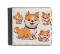 VFMNT Niedliche Shiba Inu Hundegeldbörse große Kapazität Leder Geldbörse Handy Clutch Reise Geldbörse für Männer Frauen Geschenk, weiß, Einheitsgröße, Geldbörse, weiß, Einheitsgröße, Geldbörse