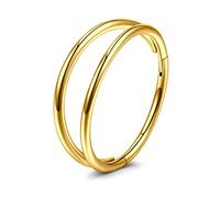 VFUN 20G 8MM Nasenring Piercing 316L Edelstahl Nasenpiercing Segmentring Septum Piercing Nasen Damen Conch Piercing Ring Helix Knropel Ohrring Hinged Clicker Nose Ring Gold