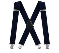 VG Choice Moulen Herren X-Back 5,1 cm breite robuste Clips verstellbare Strapse - Blau - Groß