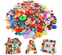 VGOODALL Bunte Knöpfe, 1000 Stück 500g, Top DIY-Material, Ideal für Kleidungsdekoration, Bastelprojekte & Kinderbasteln