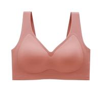 Vgpbphj Nubelle BH, Nubelle - Nahtloser Premium BH, Deep V-Neck Super Push-up Bra, Große Größen Komfort-BHS Ohne Bügel, Invisible Soft (DE/NL/SE/PL, Alphanumerisch, M, Regular, Regular, Pink)