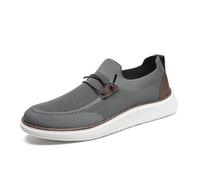 VGPSFN Herren Mokassins Flache Slipper Slip on Loafer Slipper Bootsschuhe Walkingschuhe Anzugschuhe Bequem Atmungsaktive Leichtgewichts Fitness Turnschuhe Dunkelgrau EU 46