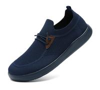 VGPSFN Herren Mokassins Slip On Bootsschuhe Anzugschuhe Freizeitschuhe Sneaker Atmungsaktive Leichtgewichts Bequem Männer Halbschuhe Dunkelblau EU 45