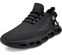 VGPSFN Herren Straßenlaufschuhe Leichtgewichts Schuhe Sportschuhe Sneaker Freizeitschuhe Laufschuhe Turnschuhe rutschfeste Tennis Fitness Jogging Walkingschuhe Schuhe schwarz 12.5