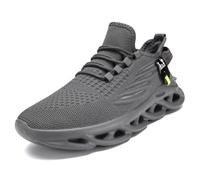 VGPSFN Herren Straßenlaufschuhe Leichtgewichts Schuhe Sportschuhe Sneaker Freizeitschuhe Laufschuhe Turnschuhe rutschfeste Tennis Fitness Jogging Walkingschuhe Schuhe grau 10