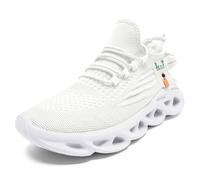 VGPSFN Herren Straßenlaufschuhe Leichtgewichts Schuhe Sportschuhe Sneaker Freizeitschuhe Laufschuhe Turnschuhe rutschfeste Tennis Fitness Jogging Walkingschuhe Schuhe weiß 9.5