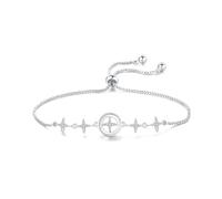 VGWON 925 Silber Sterne Perlen Armband für Frauen Teenager Mädchen Geschenk Kette Armband Länge verstellbar