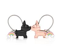VGWON Hund Süßes Paar Schlüsselanhänger mit Magnet, Romantisches Geschenk für Paar Pärchen Herren Damen Freund Freundin, Valentinstag und Weihnachten Geschenk