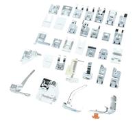 vhbw 32-teiliges Nähmaschinenfüße-Set kompatibel mit gängige Nähmaschinen mit 5 mm Stichbreite - Universal-Nähfüßchen