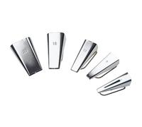 vhbw 5-teiliges Schrägbandformer-Set 6 mm, 9 mm, 12 mm, 18 mm, 25 mm für Nähen, Quilten - Bias Tape Makers, Edelstahl / Kunststoff