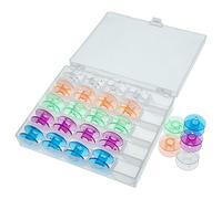 vhbw Aufbewahrungs-Box kompatibel mit Pfaff Ambition Essential, 155, 1,5, 1 Nähmaschinen-Spulen - inkl. Unterfaden-Spulen, Farbig