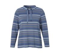 VIA APPIA DUE - Sweatshirt Kelchkragen 1/1 Arm Ringel bleu multicolor - Gr. - 50