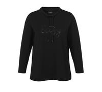 Sweatshirt VIA APPIA DUE "VIA APPIA DUE Sweatshirt", Damen, Gr. 48, schwarz, Obermaterial: 95% Viskose CV. 5% Elasthan EL., relaxed fit, Sweatshirts Sweatshirt, Große Größen (50303037-48) schwarz