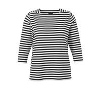 VIA APPIA DUE - T-Shirt Karree 3/4 Arm schwarz/creme - Gr. - 54