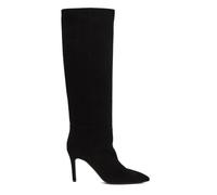 Via Roma 15 Stiefel - Black Suede Knee-High Boots With 90 Mm Stiletto He - Gr. 38 (EU) - in Schwarz - für Damen