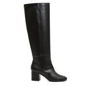 Via Roma 15 Stiefel - Knee-High Black Leather Boot With 70Mm Block Heel - Gr. 37,5 (EU) - in Schwarz - für Damen