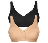 VIANIA! 2er Pack Baumwoll Soft BH Basic 105452 Gr. 80 B in Makeup-schwarz