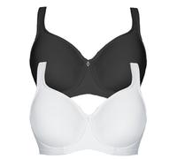 VIANIA! 2er Pack Minimizer Bügel BH Basic 14586 Gr. 110 E in schwarz-Weiss