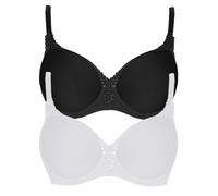 VIANIA! 2er Pack Spacer Bügel BH Carola 151414 Gr. 100 E in schwarz-Weiss