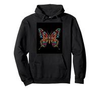Vibrant Butterfly Life Cicle Wings Nektarkokon Pullover Hoodie