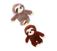 VICASKY 2 Stück Flauschige Faultier Plüsch Schlüsselanhänger Weich Kuschelig Niedlich Für Taschen Rucksäcke Schlüssel Charm Geschenkidee