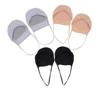 VICASKY 3 Paar Damen Unsichtbare Vorfußsocken Flachmund Kurz Rutschfest Atmungsaktiv Elastischer Slingback Für Ballerinas Pumps High Heels Frühjahr Sommer