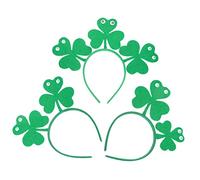 VICASKY 3stücke St Patrick Day Accessoires Grünes Kleeblatt Stirnband Grünes Stirnband Haarband Patrick Festival Haarschmuck St Patrick Kopfschmuck Kleeblätter Haarband Party Zubehör