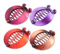 VICASKY 4 Stück Banana Clip Haarklammern für Dickes Haar Bunte Haarschmuck Clips Damen Leichte Sichere Ponytail Halter Vielseitig für Alltag und Hochzeit Geeignet