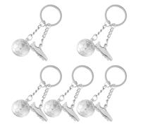 VICASKY 5 Stück Teiliges Fußball Schlüsselanhänger Robuster Metall sportanhänger Mini Fußball Charm für Jungen Vielseitiges Geschenk und Fußballzubehör für Rucksack und Schlüsselbund