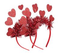 VICASKY 6 Stck. Pailletten Herz Haarreif Love Heart Headband Flexibel Hautfreundlich für Valentinstag Hochzeit Party Geburtstag Kostüm Accessoires