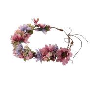 VICASKY Blumenstirnband Haarreif mit Simuliertem Blumenkranz Leichter Brautkranz Kopfschmuck für Damen Vielseitiger Haarschmuck für Hochzeit Party und Alltag