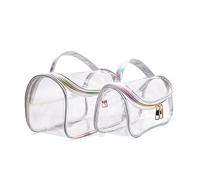 VICASKY Durchsichtige Kulturbeutel aus Pu und Dacron Transparente Kosmetiktasche für Damen Ultraleicht Großes Fassungsvermögen für Pflegeprodukte Make-up und Mehr als Reise