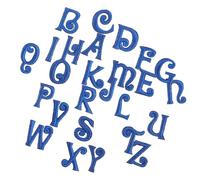 VICASKY Gestickte Buchstaben Stoffapplikationen Blaue 26 Stück Aufnäher zum Aufbügeln zum Reparieren und Verzieren für Kleidung und Taschen im Alltag und Basteln