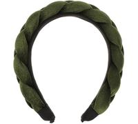 VICASKY Haarreif Dirndl Grün Haarschmuck Oktoberfest Damen Dunkelgrün Samt Breit Haarreifen Geflochtener Make Up Mode Stoffstirnband Haarband Neujahr 2026 Haarreif