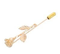 VICASKY Hemdnadel Anzug Herren Krawattennadel Zinklegierung Blumenform Goldfarbene Vintage Design für Büro und Feier