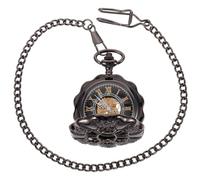 VICASKY Mechanische Taschenuhr für Herren aus Legierung mit Römischen Ziffern Pumpkinförmiges Gehäuse und Kettenhängendes Design im Vintage Antik Stil