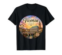 Vicenza Italien Renaissance UNESCO, Basilika Palladiana Preisgünstiges Grafik-T-Shirt, Herren, Schwarz, L