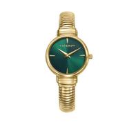 Viceroy Chic 401314-67 Damen-Armbanduhr, analog, Edelstahl, goldfarben, grünes Zifferblatt, Mineralglas, Armband