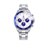 Viceroy Offizielle Herren-Chronograph von Real Madrid, Ref. 41161-07, sportlicher Stil, mit Gehäuse aus Stahl und Armband aus Stahl, silber