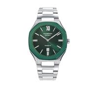 Viceroy Laura Escanes Herrenuhr, Keramiklünette IP Grün, Saphirglas, Ref. 45011-63, silber