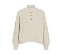 Vila Stehkragenpullover VICHING CREW NECK L/S KNIT TOP - NOOS – 100% Baumwolle, Beige (Birch) L