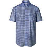 GANT Herren REG POPLIN Gingham SS Shirt Klassisches Hemd, College Blue, Standard